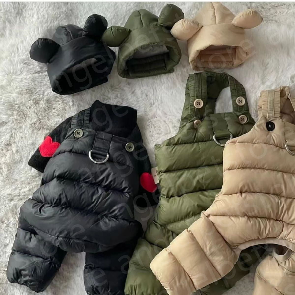 Pet cotton coat one-piece four legged hat dog cat winter outfit pet dog cooling vests pullover cotton outdoor wear