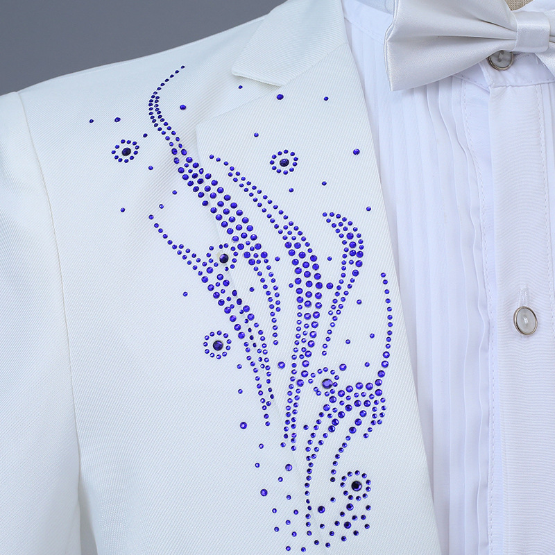 K840 Men's Jacquard Suit - Wedding Dress & Groom Performance Clothes for Spring Events