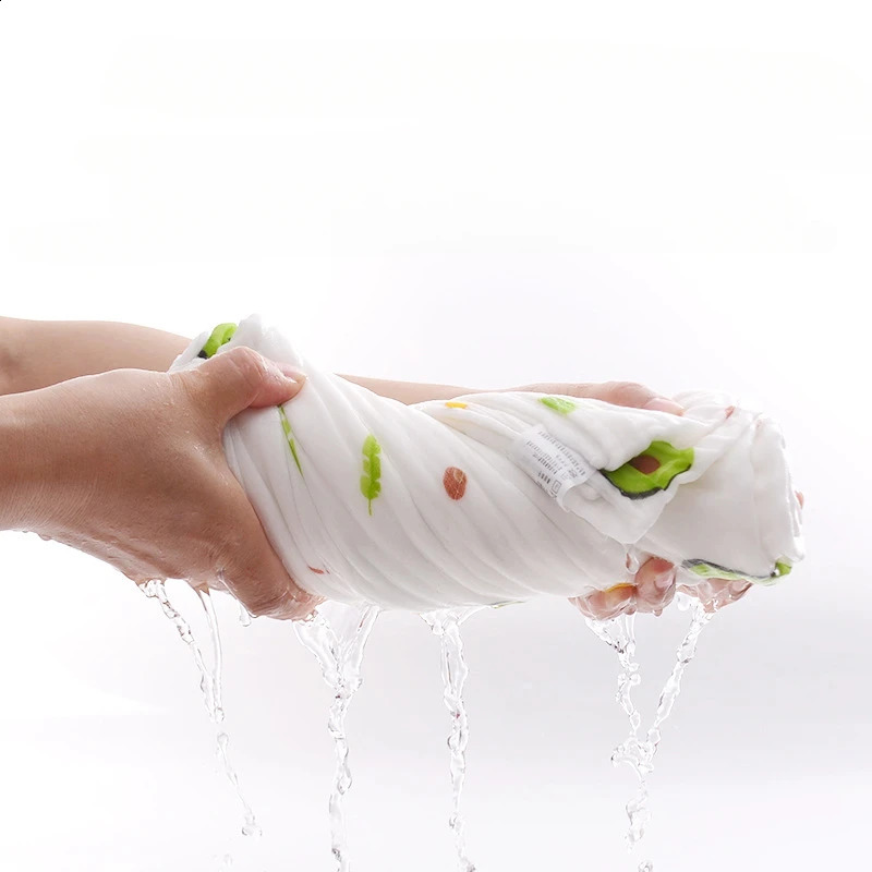 110x110CM Baby Bath Towels Blanket Throw for born 6 Layers Cotton Gauze Infant Swaddle Kids Bathing Towel 250117