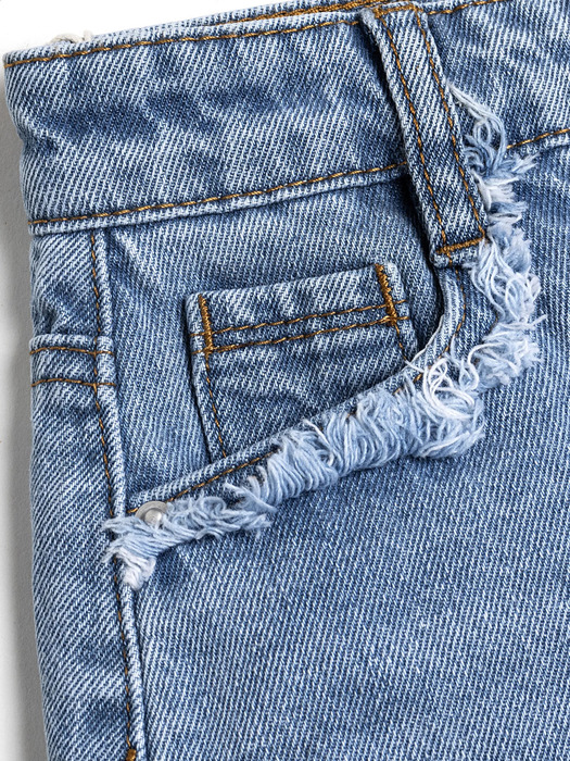 For Baby Girls Summer Denim SkirtRaw Edge Fashion Jeans Short Dress 250206