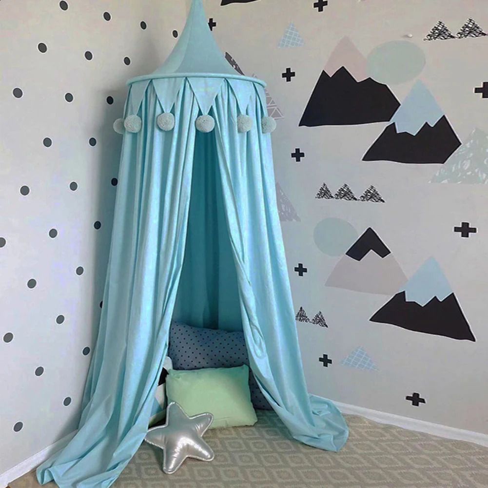 Princess Baby Mosquito Net Bed Kids Canopy Bedcover Curtain Bedding Decor Hung Dome Crib Netting 250206