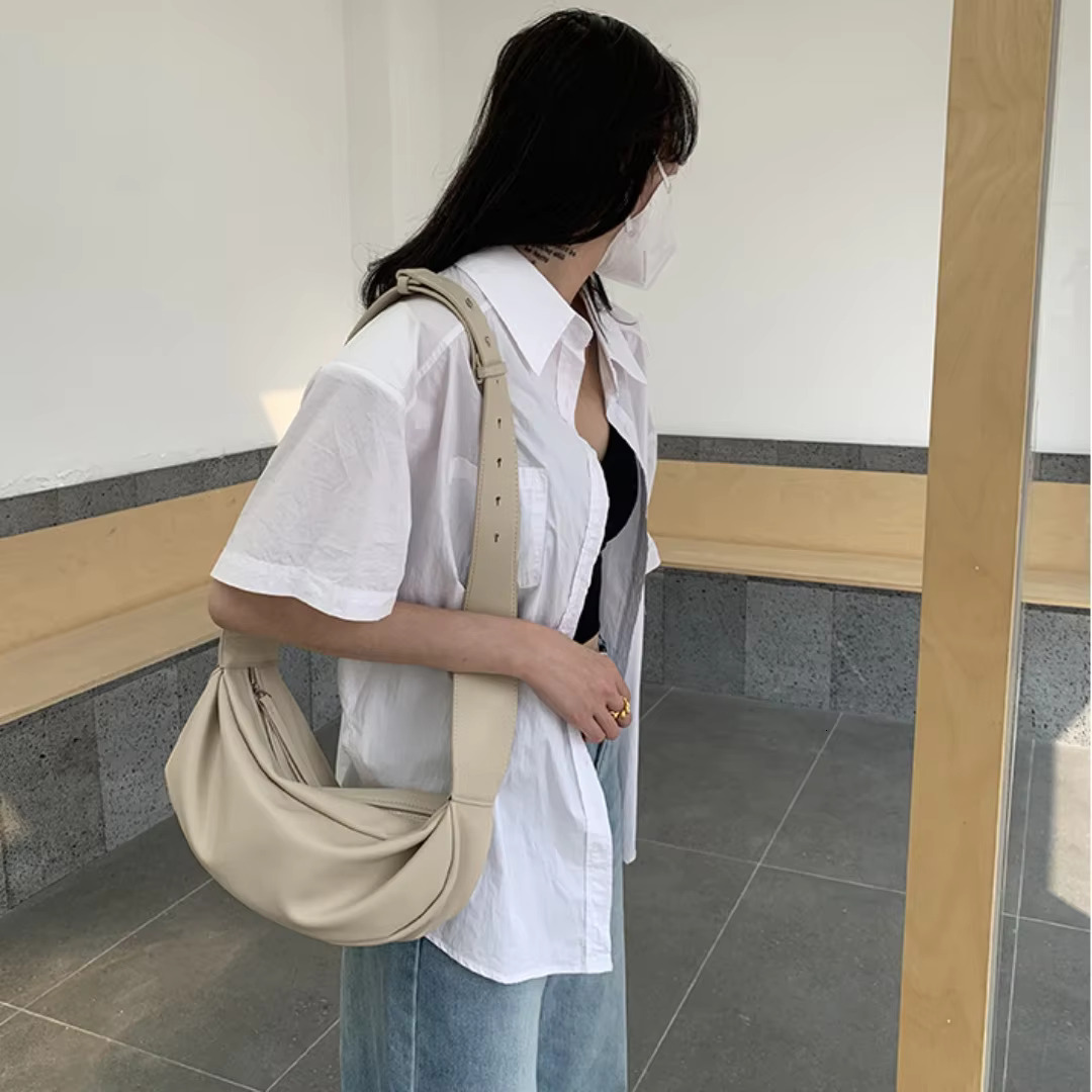 New Women Soft Pu Leather Shoulder Messenger Armpit Retro Lady Pillow Bags Purses And Handbags PU Cartoon