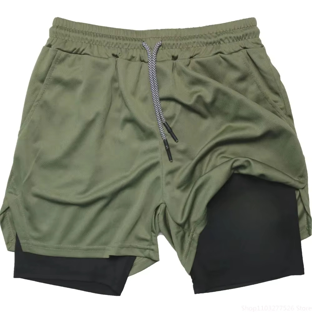 Mens Two-in-one Multifunctional Shorts Summer Quick-drying Casual Breathable Sports Pant Boxing Jiu-jitsu Training Shorts M-3XL