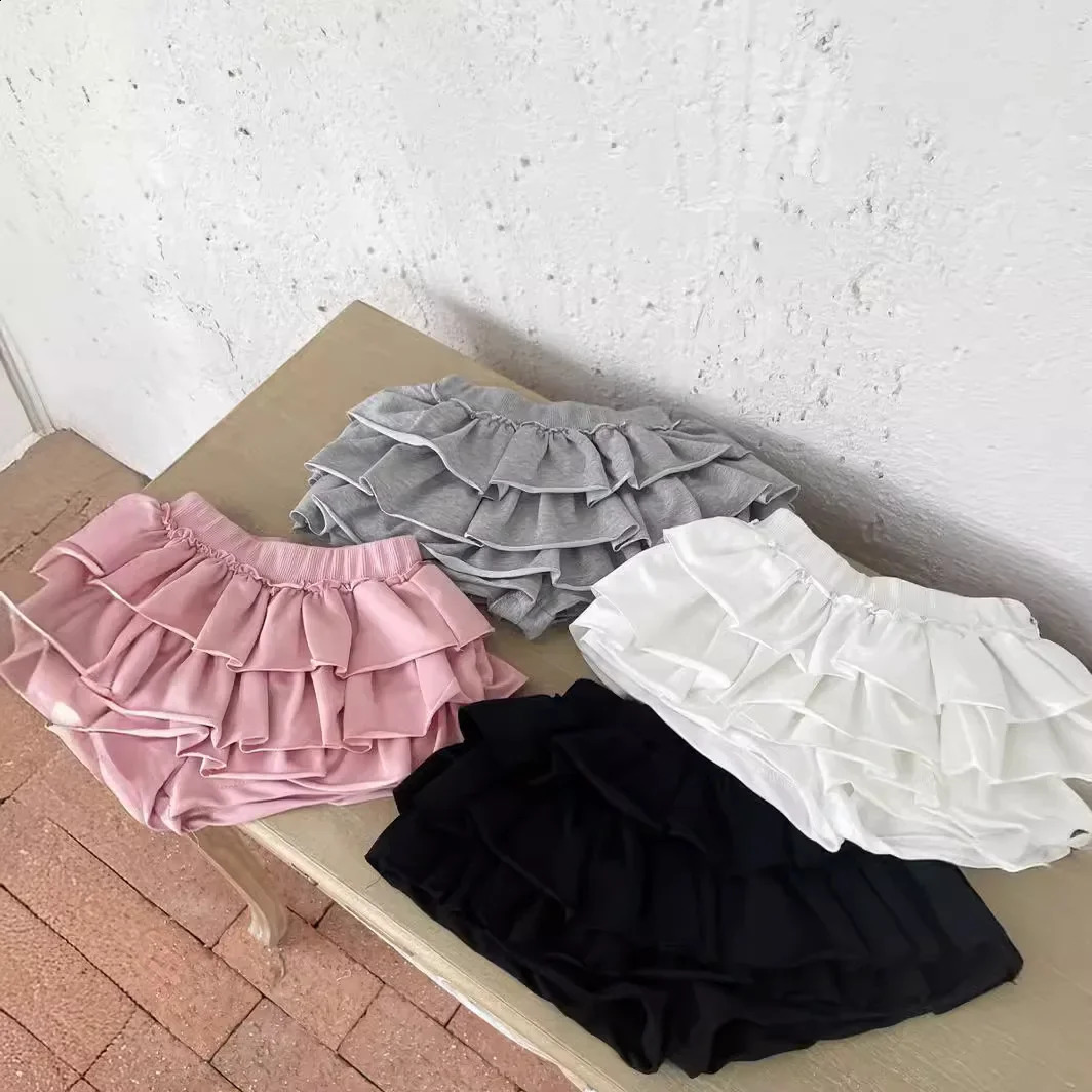 Girl Skirt Princess Girls Summer Korean Style Ballet Style Cake Short Children A-line Skirt Baby Girl Fashion Solid Half Skirt 250206