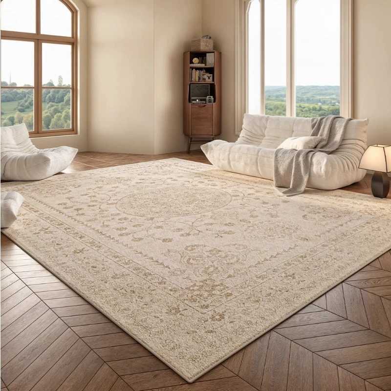 Living Room Carpet Retro French Plush Bedroom Rug Home Large Area Luxury High-end Custom Soft Coffee Table Floor Mats Tapete Z250206