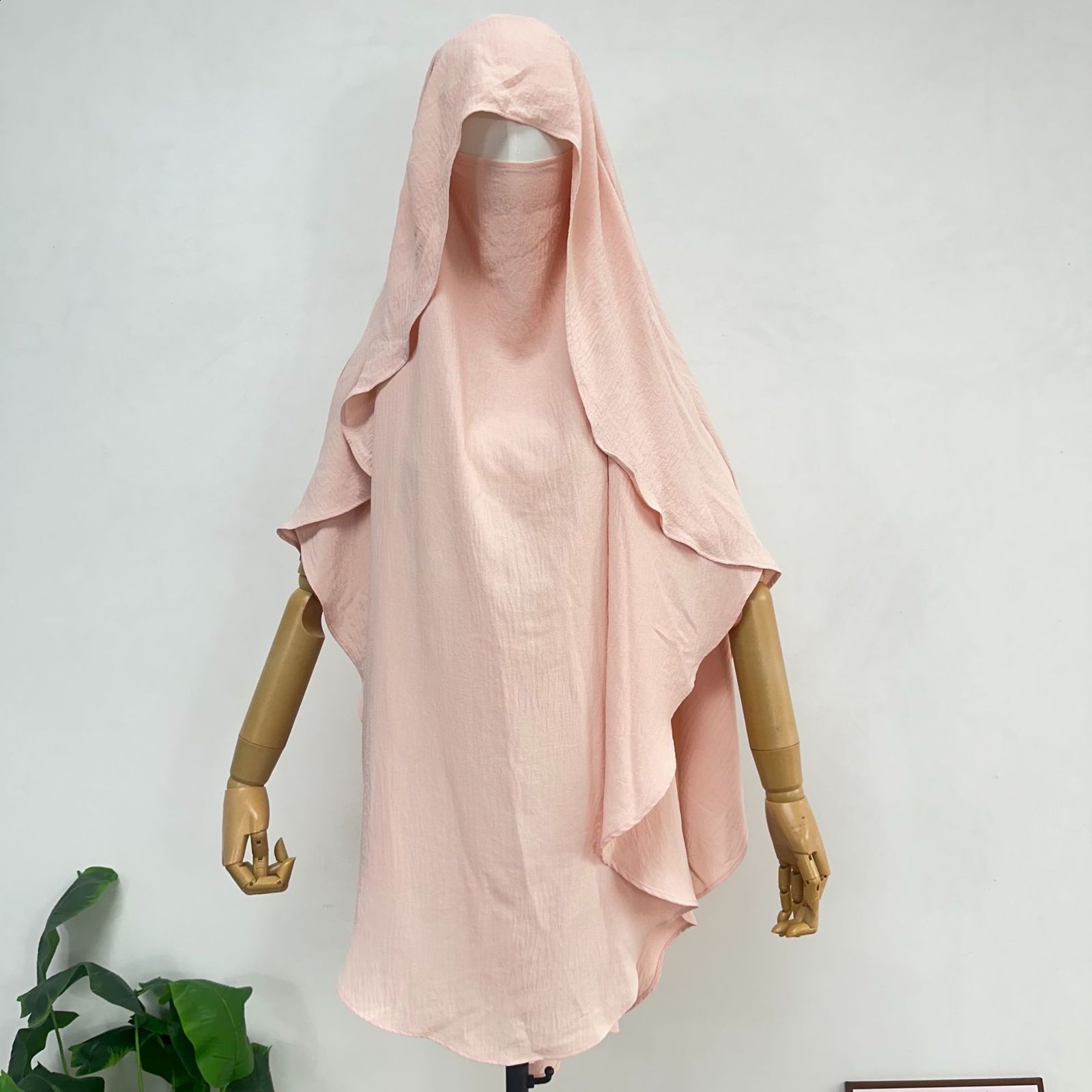 Premium Khimar Stretchy Breathable High Quality One Layer EID Ramadan Muslim Women Islamic Diamond Shape Prayer Hijab 241227