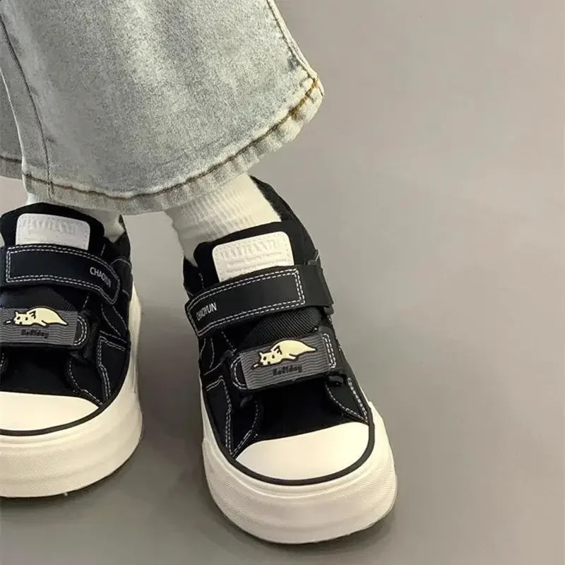 SHANPA Cute Canvas Shoes Women Versatile Breathable Fashion Korean Style Flat Shoes Casual Versatile Solid Colours Sneaker 250206
