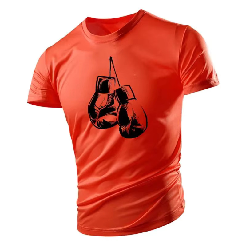 Simple Boxing Gloves Graphic T Shirts For Men Fashion Summer Fitness 3D Printed T-shirt Loose Quick Dry Breathable Sports Tees