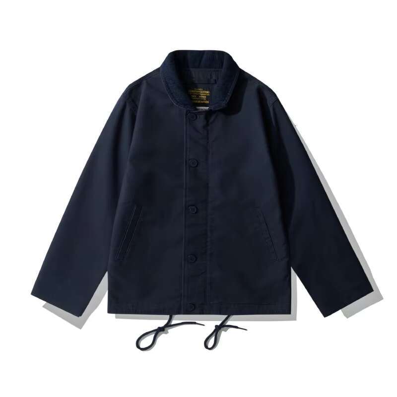 Navy N 1 Deck Jacket, Thin Stand Up Collar Coat, Outdoor Trekking Training, Fiess Sports, Camping Blazer, Workwear