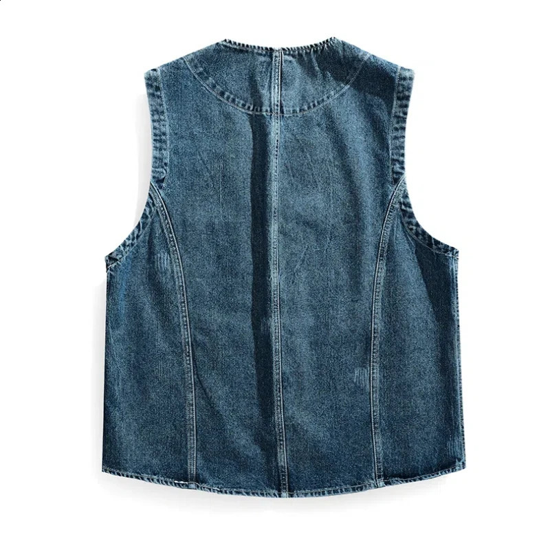 autumn and winter mens coat American vintage fashion waistcoat short cargo jacket 250206