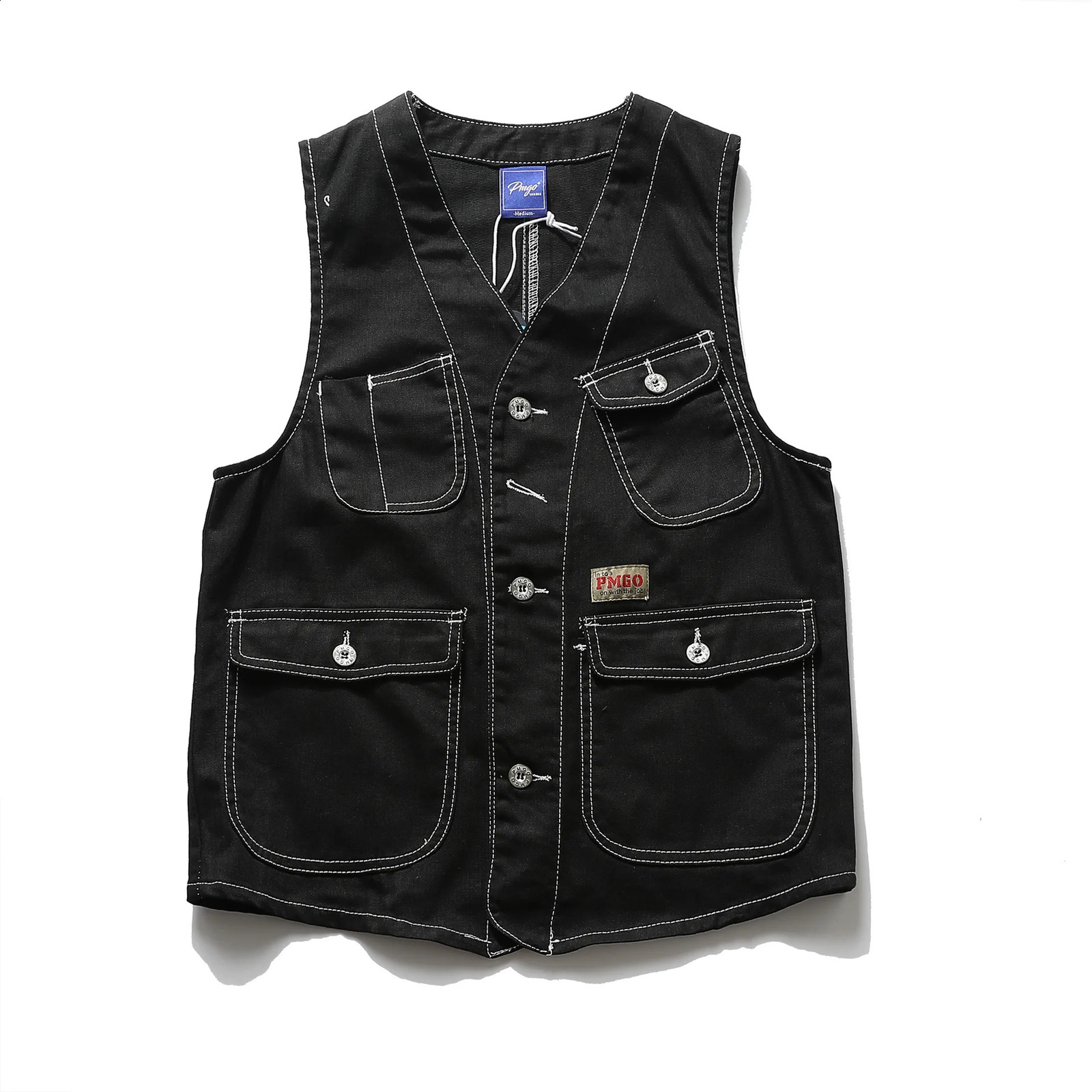 Japanese Streetwear Amikaji Retro Boyfriend Vest Mens Trend Fashion Casual Sleeveless Jacket Cargo Vest Women Waistcoat 250206
