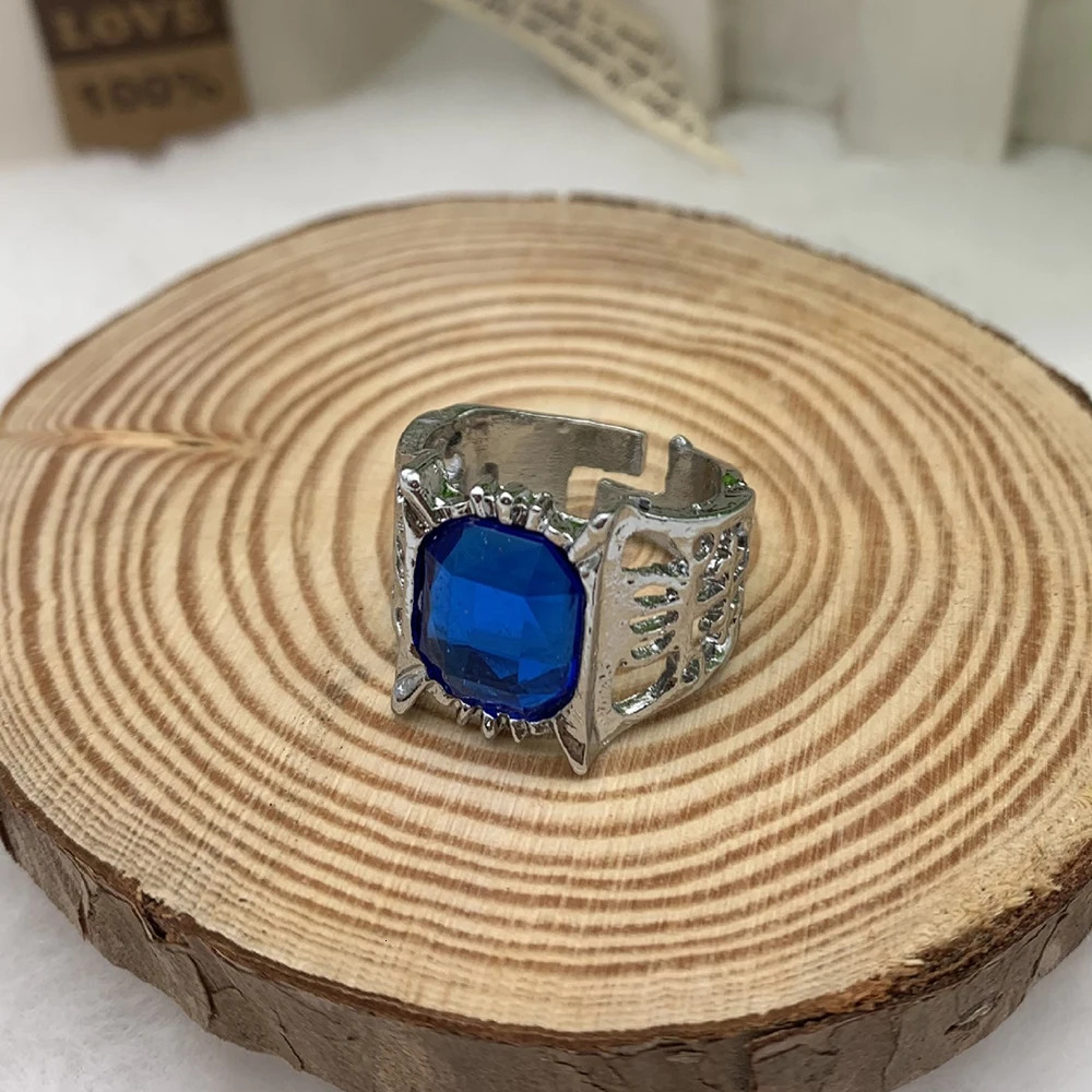 Anime Butler Ciel Phantomhive Cosplay Ring Unisex Adjustable Opening Rings Jewelry Accessories Gifts