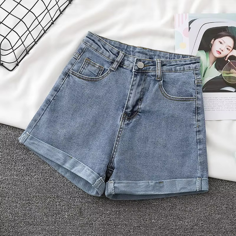 ITOO Summer New Designer Casual Denim With Pocket Button High Waist A-e Jeans Shorts Fashion Loose Women's Office Denim Shorts 2025