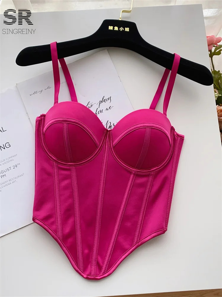SINGREINY Fashion Sexy Camisole Women est Slim High Quality Bra Ladies French Sleeveless Solid Senior Summer Tank Top 250206