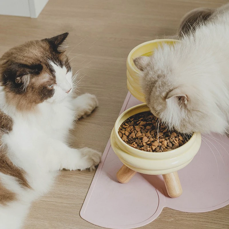 148333 High quality stainless steel material, sturdy, corrosion-resistant, easy to clean, long-lasting use like new, allowing cats to eat with peace o