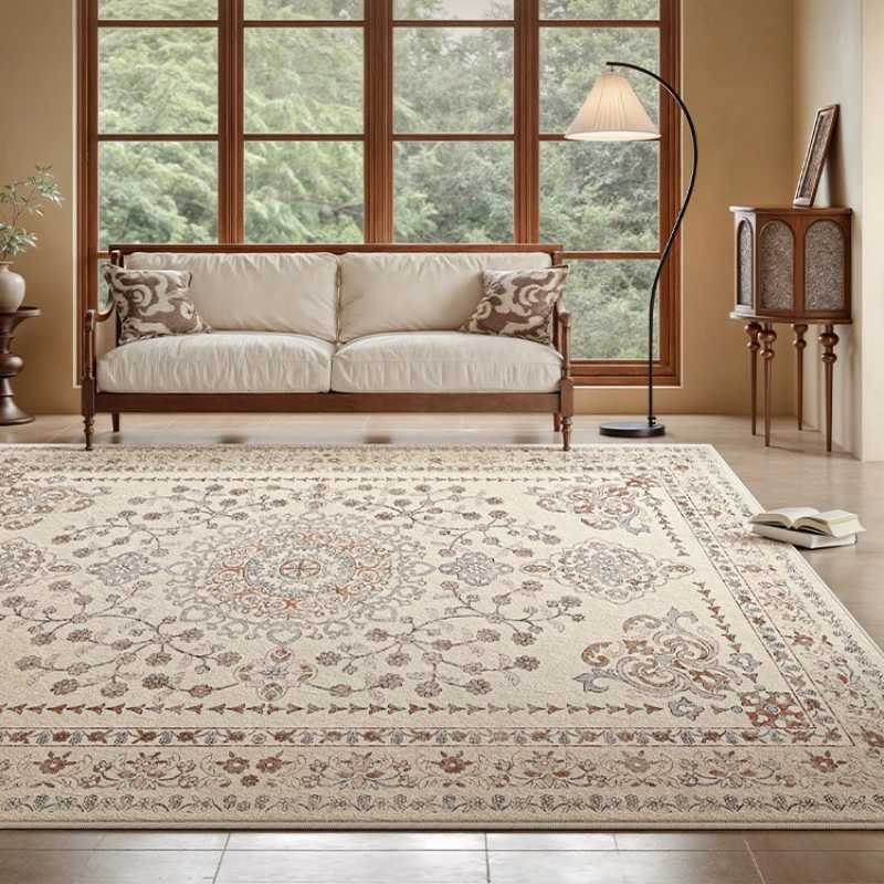 Living Room Carpet Retro French Plush Bedroom Rug Home Large Area Luxury High-end Custom Soft Coffee Table Floor Mats Tapete Z250206