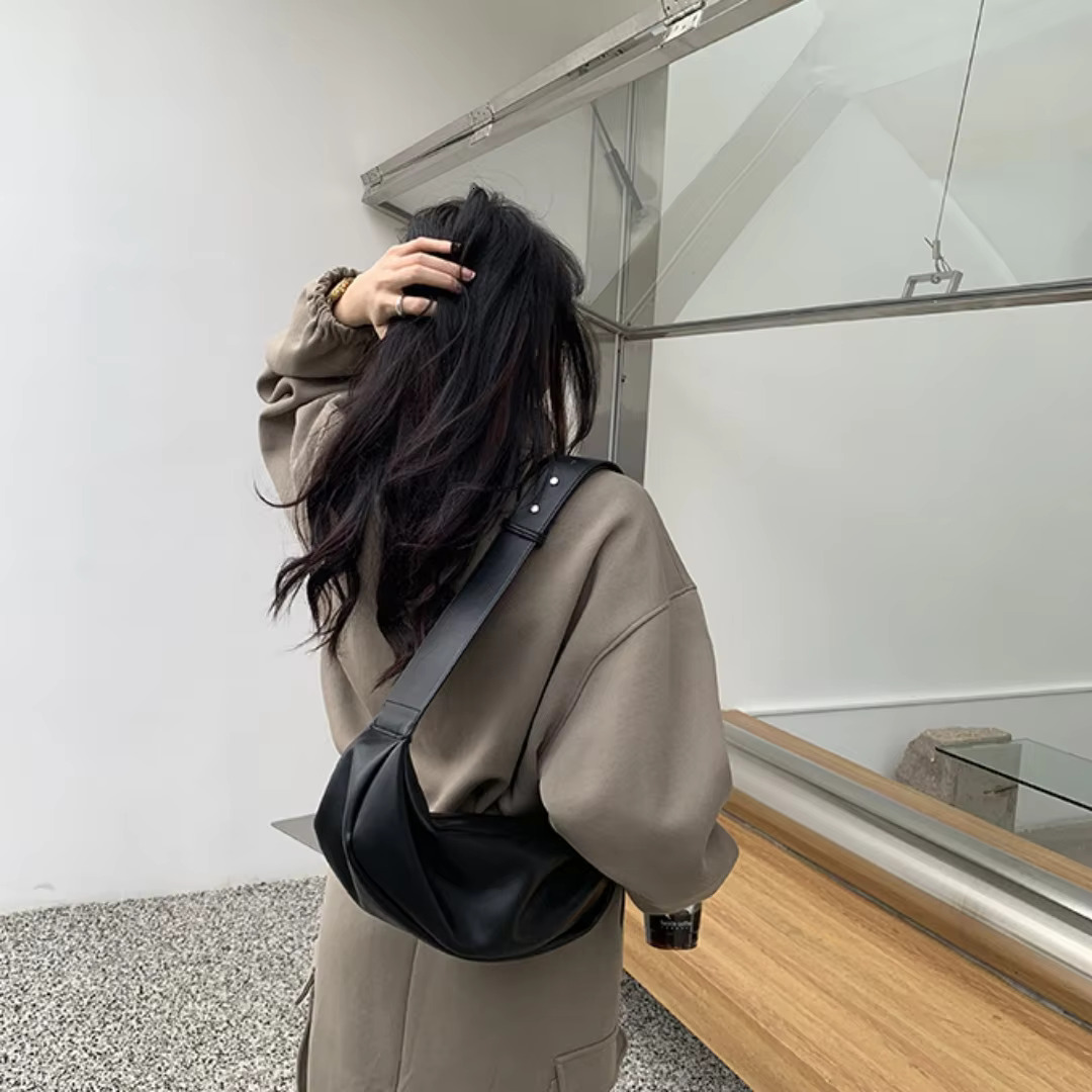 New Women Soft Pu Leather Shoulder Messenger Armpit Retro Lady Pillow Bags Purses And Handbags PU Cartoon