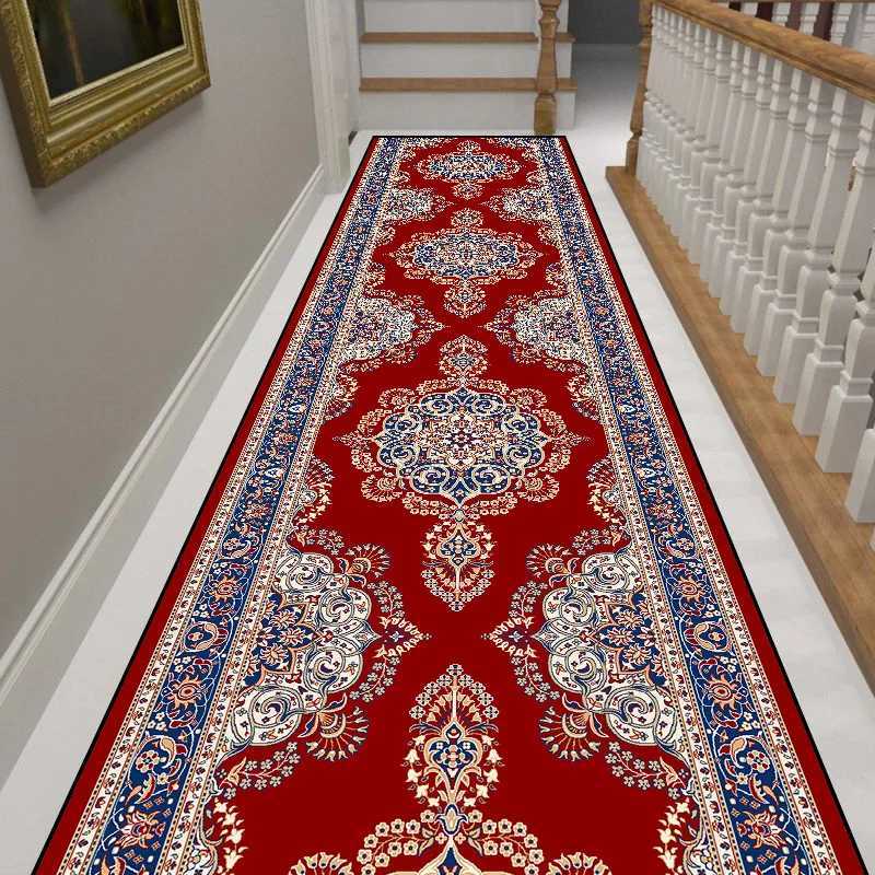 Bohemian Long Corridor Carpet Luxury European Decoration Hallway Rug Non-slip Easy Cleaning Floor Mat Stairway Runners Carpets Z250206