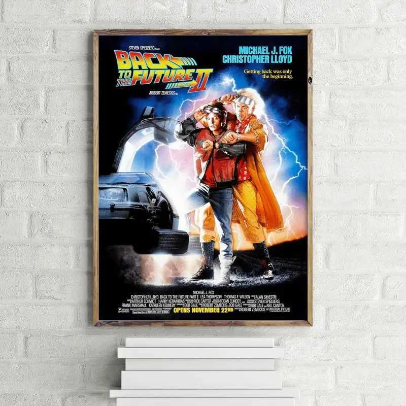 Back to the Future Trilogy Poster Scene Ro Decorative Painting Wall Art Canvas Printing His Decorative Images Y250122