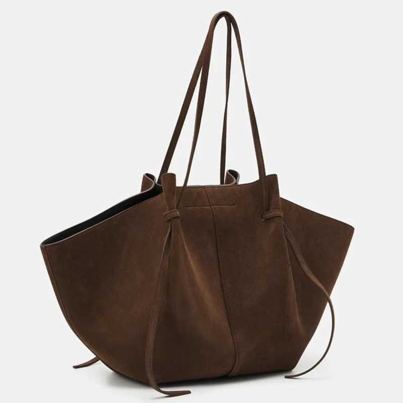 Faux Suede Tote Bags For Wen Luxury Designer Handbags Purses 2025 New In Vintage Large Capaci Shoder Cust Name Initials Z250318