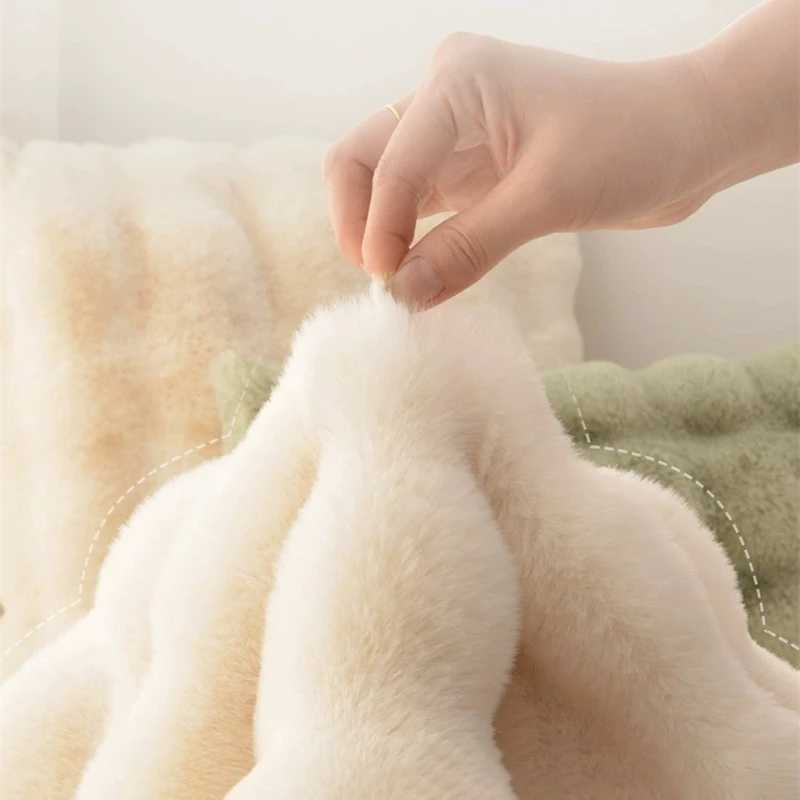 60/100cm White Fluffy Rug Round Carpet Super Soft Faux Fur Area Rugs for Bedroom Floor Shaggy Plush Carpet Bed Room Bedside Rugs Z250206