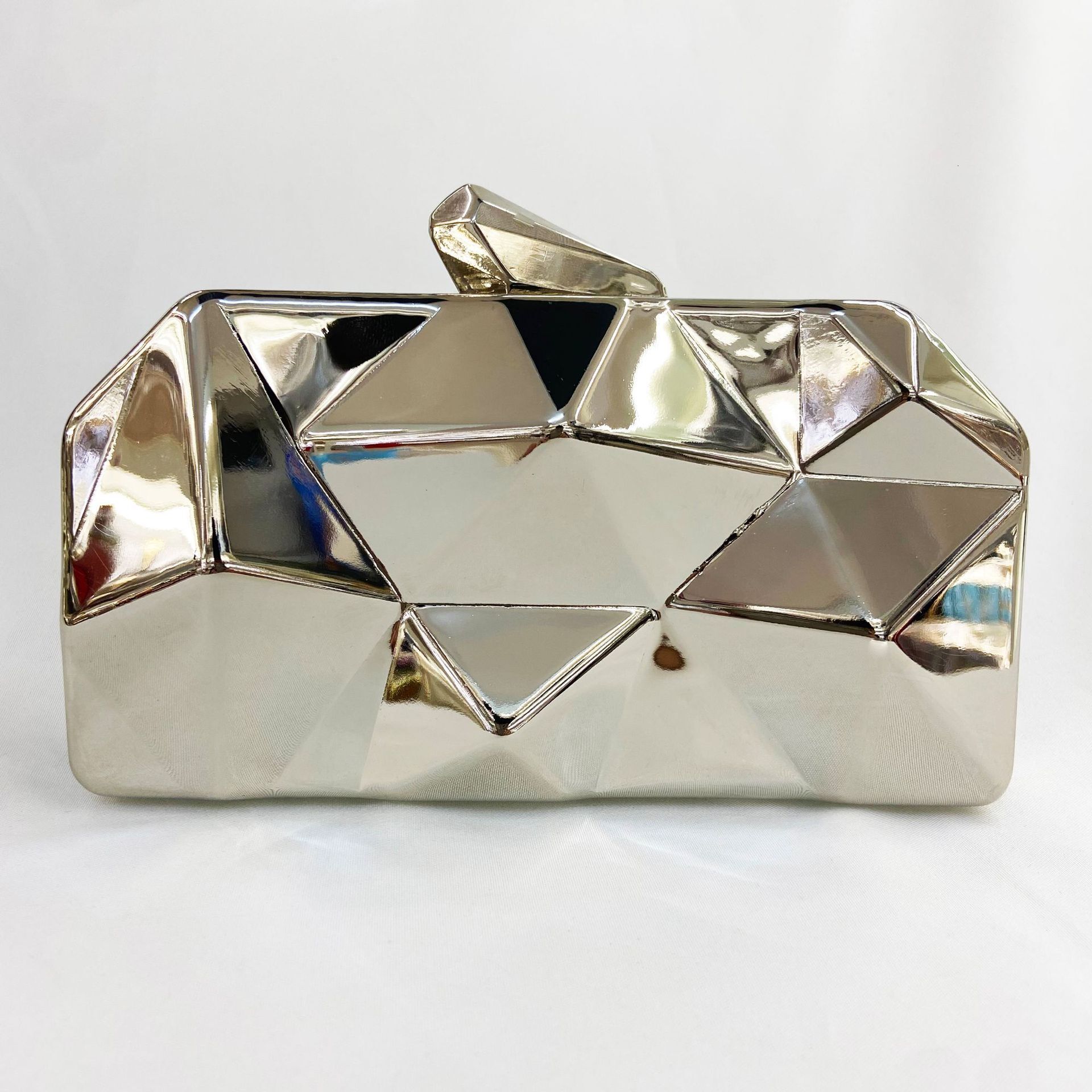 New Alloy Korean Version Metal Banquet Women's High-End Chain Cheongsam Party Handheld Evening Bag