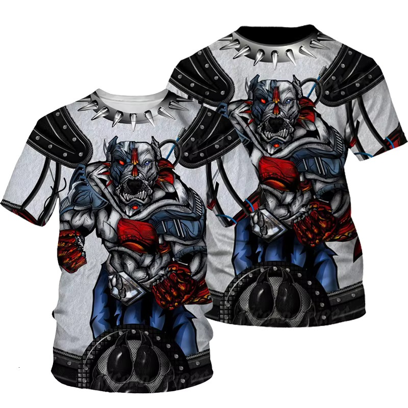 Summer Animal Boxing Dogs 3D Print T-Shirts Men Women Casual Fashion Streetwear O-Neck Oversized T Shirt Kids Tees Tops Clothing