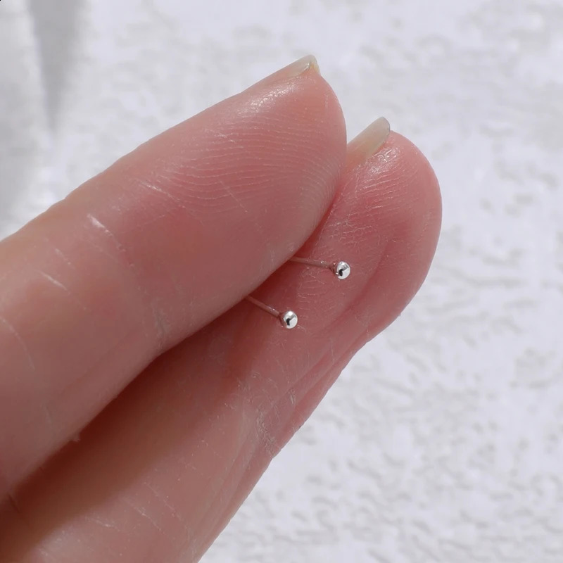 925 Sterling Silver Tiny 1.2 MM Ball Nose Studs Pins Bone Piercing Nez Body Piercing Jewelry 20pcs/pack 250121