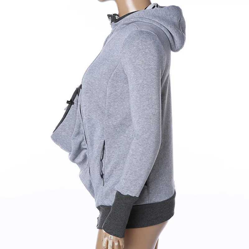 New 2021 Fashion Baby Carrier Jacket Kangaroo Warm Maternity Hoodies Women Outerwear Coat For Pregnant Womens Maternity Clothes W250207