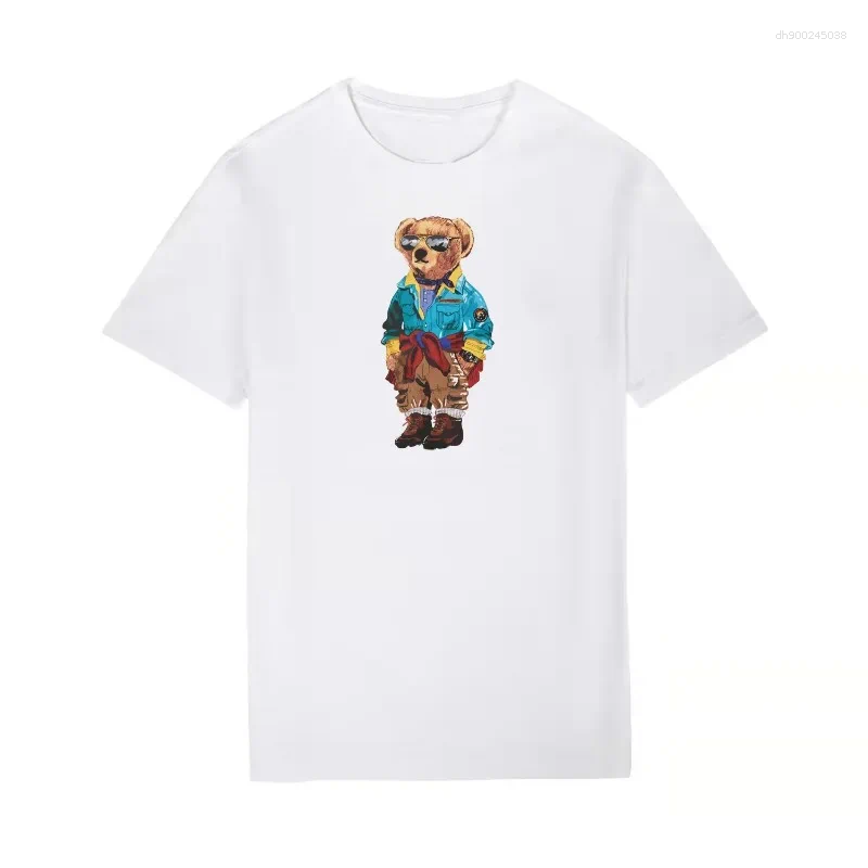 Men's T Shirts 2025 Summer Cartoon Print Classic Short-sleeved Fashion Versatile Trend Women's High-end Brand Cotton T-shirt