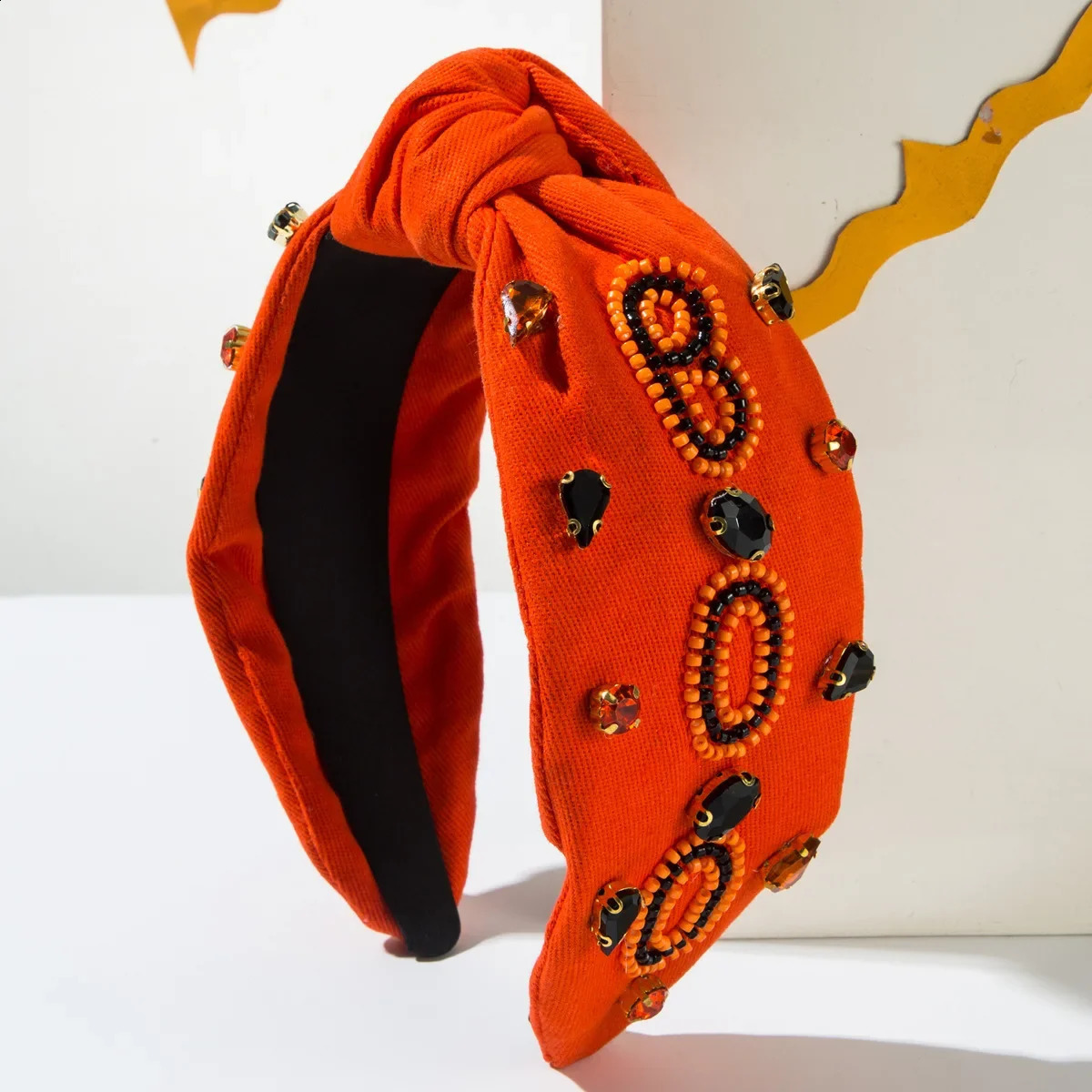 2024 Halloween Hand-Stitched Bead Boo Letter Headband Fashion Trend Party Festival Hair Accessories 250207