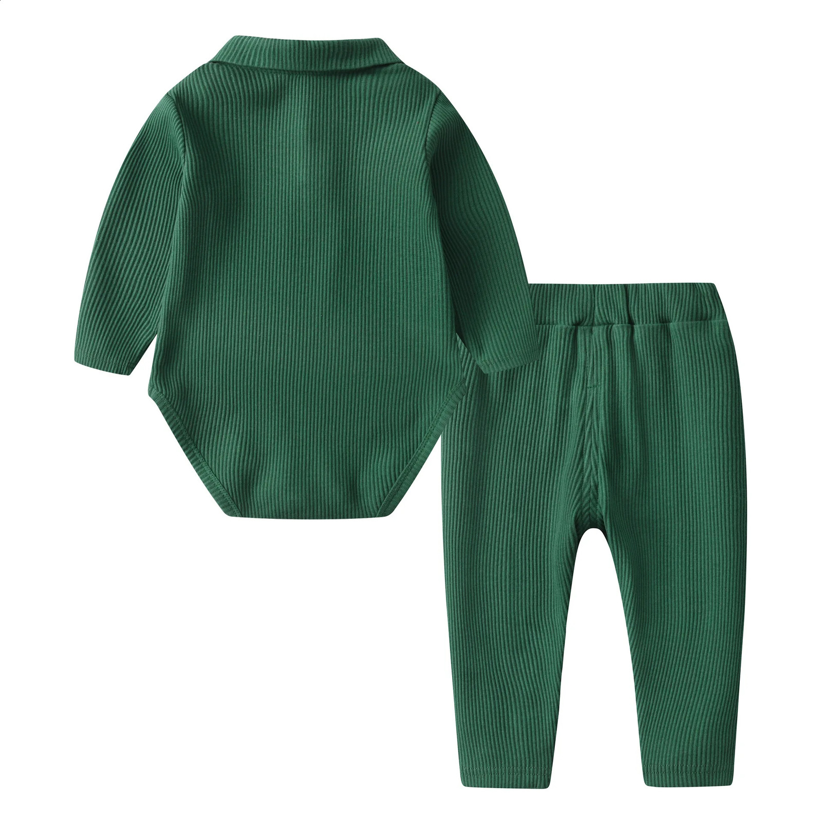Spring Autumn Baby Boys 3PCS Clothes Set Cotton Solid Long Sleeve Rompers Skinny Pants Suit With Hat Infant Outfits 250117