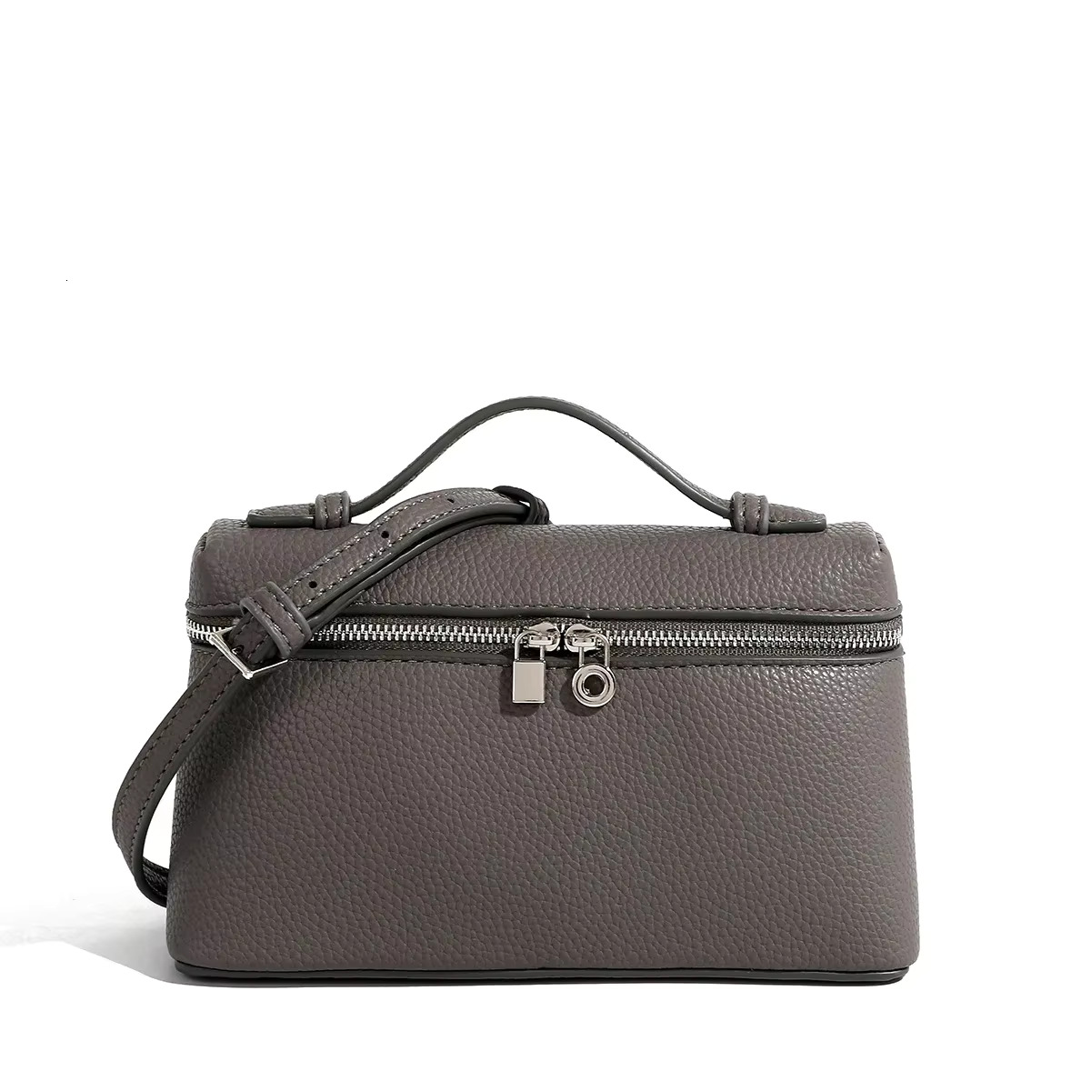 Women's Minimalist Niche Design Shoulder Bag Fashion Mini Litchi Pattern Handbag PU Cartoon
