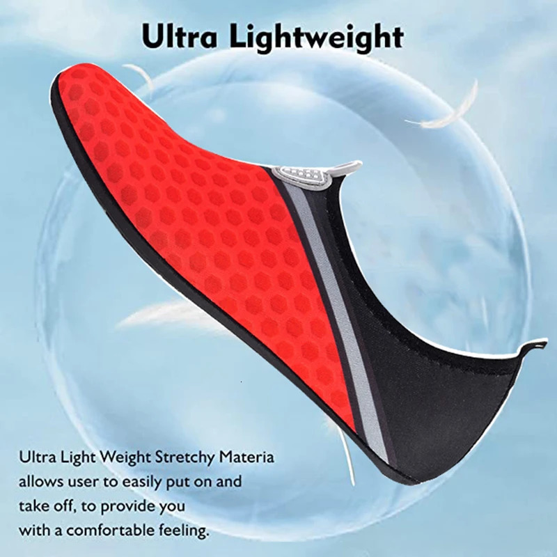Aqua Shoes Summer Male Swimming Beach Barefoot Water Shoes Women Light Wader Fishing Sea Shoes Large Size 48 250207