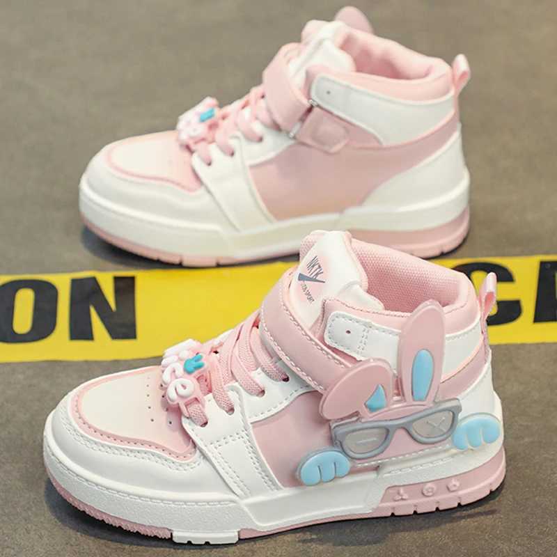 Hot Sales Childrens Casual Shoes Fashion High Top Anti Slip Board Shoes Outdoor Lightweight Breathable New Flat Shoes for Kids W250207