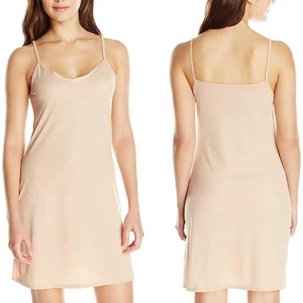 Summer WomenS Solid Color V-Neck Slim Fit Dress With Hanging Strap Breathable Sveless Off Shoulder Casual Daily A-Line DressXJ2500207