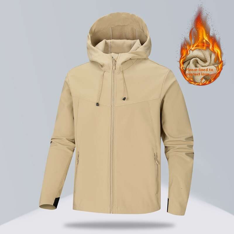 New Spring and Autumn Outdoor Soft Shell Rush Coat for Couples, Large Size Waterproof, Windproof, Wear resistant, and Warm Single Layer Coat