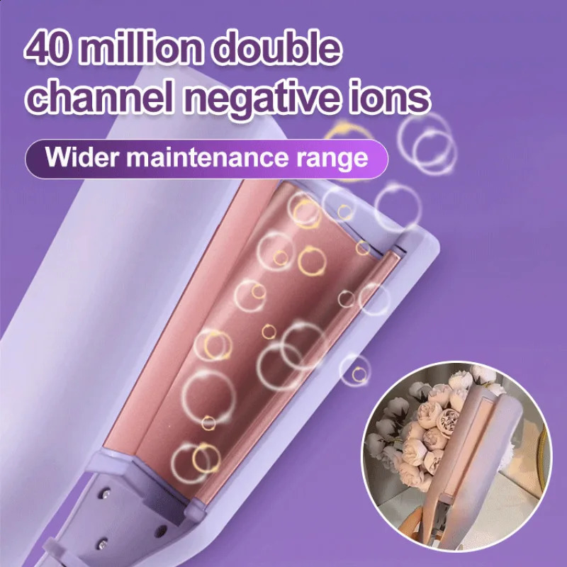 32mm French egg roll curling iron wavy wool curling splint negative ion water ripple large curl 250206