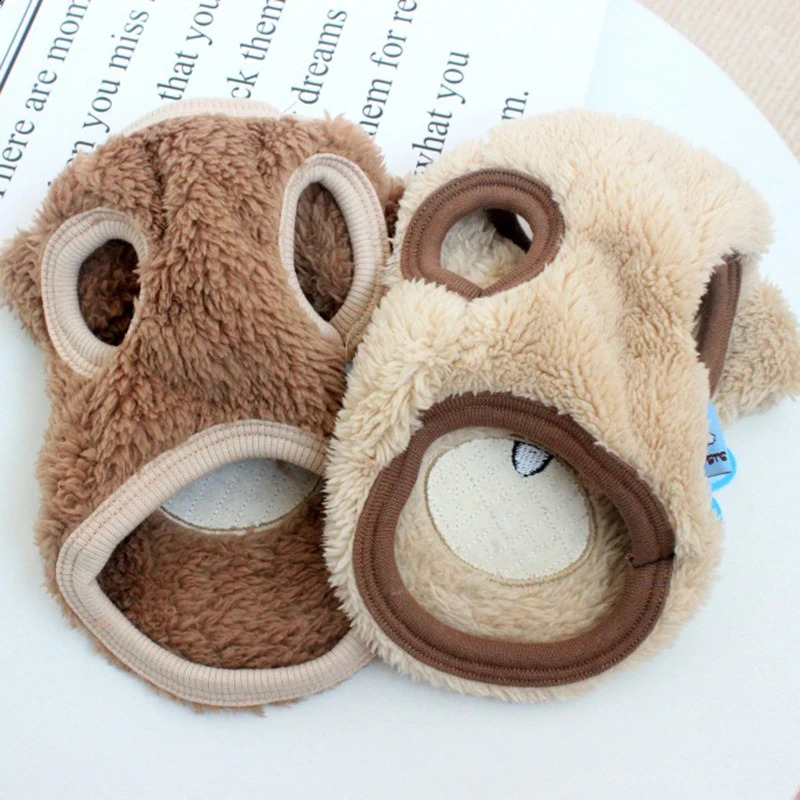 Fleece Fur Pet Dog Sweaters Vest Clothes Cat Bear Puppy Teddy Autumn Winter Warm Clothes Costume 250206
