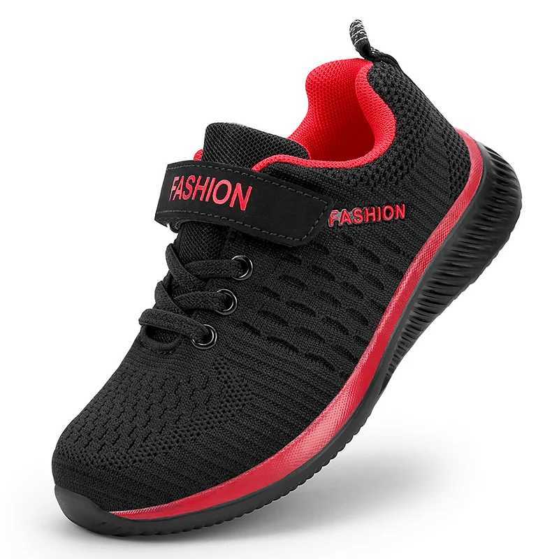 Fashion Kids Sneakers Sport Shoes Boys Hook Loop Running Breathable Mesh Casual Children Walking Shoes Size 28-39 W250207
