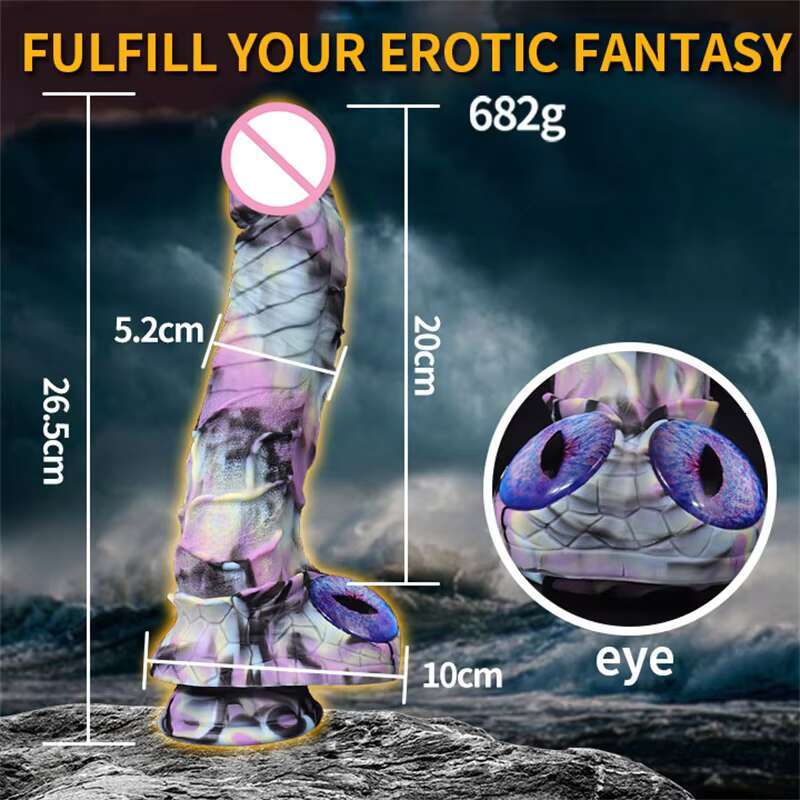 Huge Monster Realistic Anal Two Eyes Dragon Dildo sy Harness Compatible With Strong Suction Sex Toys For Women