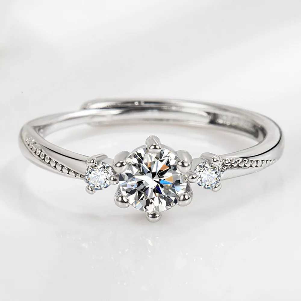 925 Sterling Silver New Ladys High Quality Fashion Jewelry Crystal Zircon Couple Ring For Man XY0339 W250207