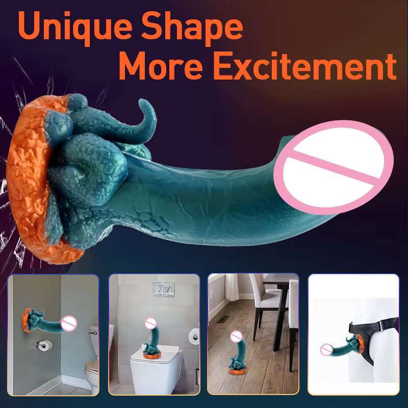 Monster Silicone sy Colourful Cute Gingerbread Man Strong Suction Cup Dildo Anal Plug Sex Toys For Women