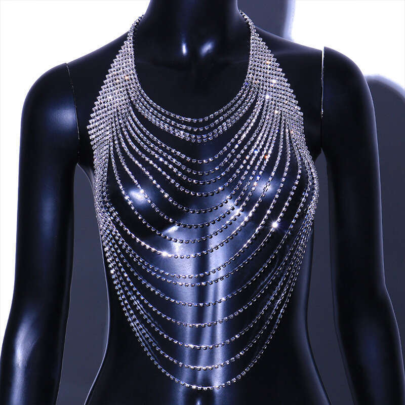 Stonefans Rave Multilayer Chest Chain Top Bikini Outfits for Women Festival gerie Tassel Rhie Bra Jewelry Dress Party