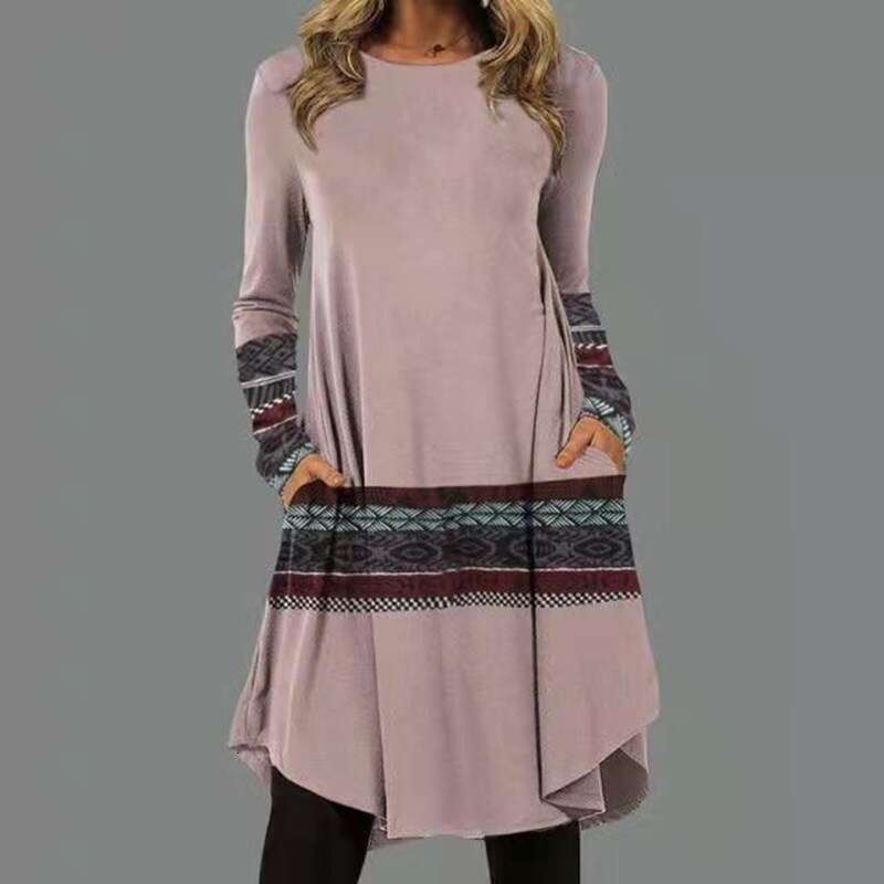 New version of European American ethnic style fashionable spring and autumn skirt 2024 new casual fashion trend clothing