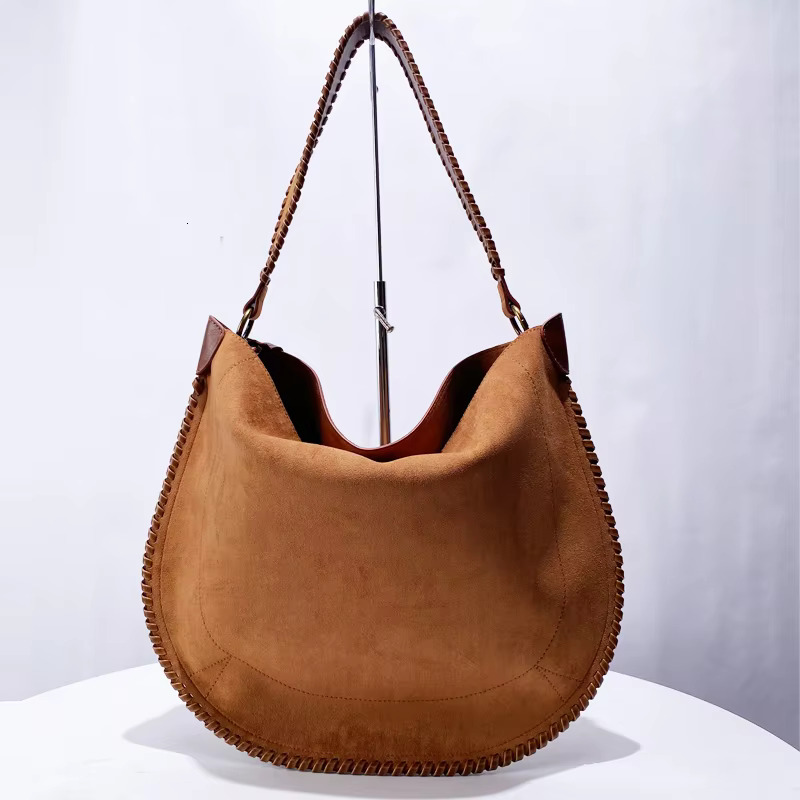 Faux Suede Weave Saddle Bags For Women Designer Handbags And Purses New In Vintage Frosted Large Capacity Shoulder Suede Vintage