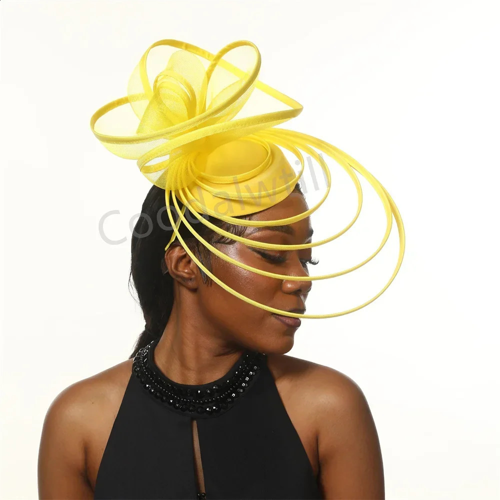 Wedding Church Hat Fascinator Headpiece Formal Kentucky Femme Party Dinner Chapeau Cap Lady Ocn Pillbox Cap Mesh Headwear 250207