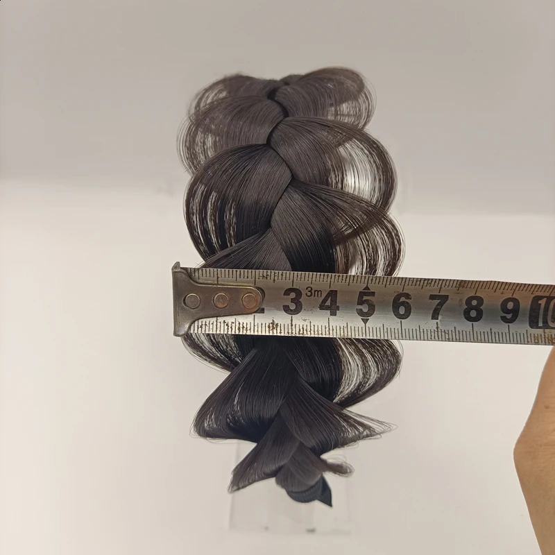 Granny Gray Widen Twist Braid Hairdbands Cover White Hair Up Invisible Seamless color Wig Headband Hairs Accessories For Women 250207