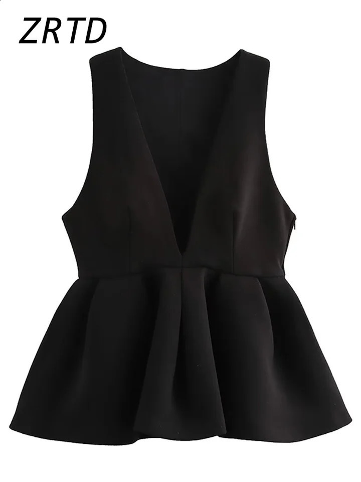Elegant Ruffle Vest Pants Sets Women Sexy Vneck Tank Tops Loose High Waist Harem Pant Spring Lady Solid Vacation Outfits 250206