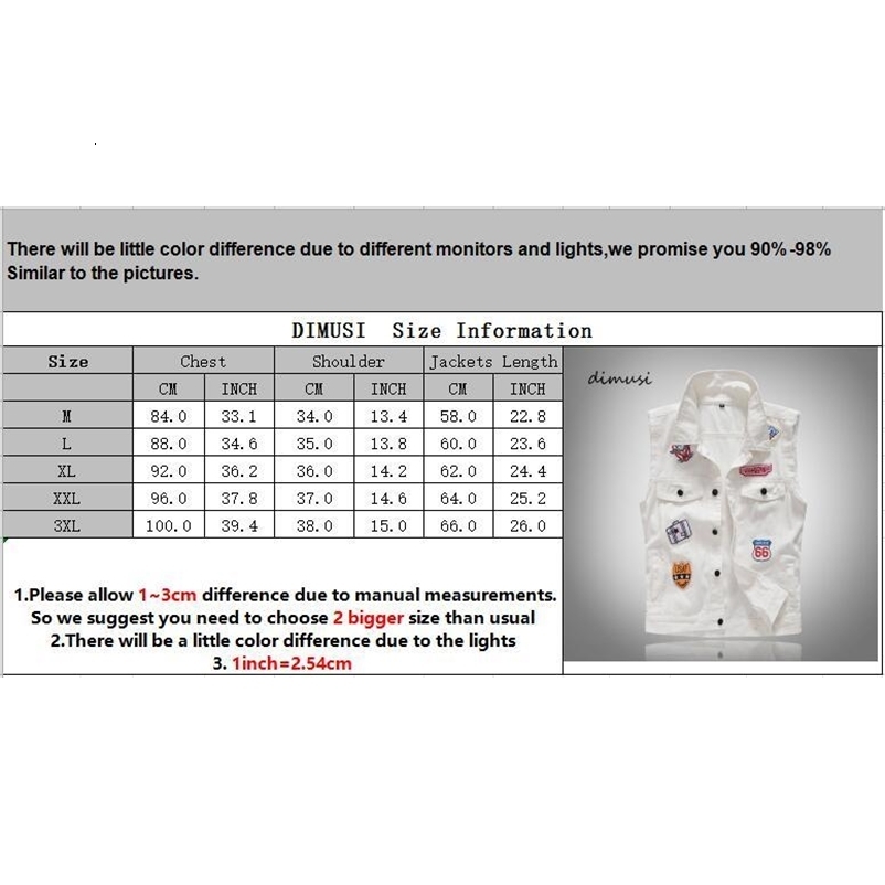 DIMUSI Autumn Mens Vintage Denim Vest Male White Ripped Sleeveless Jackets Men Hip Hop Streetwear Hole Jean Waistcoats Clothing 250206